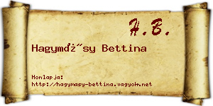 Hagymásy Bettina névjegykártya