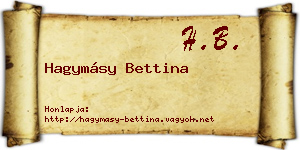 Hagymásy Bettina névjegykártya